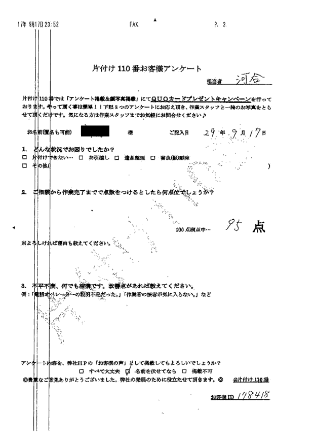 岐阜市・50代男性/匿名希望様